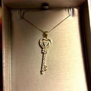 Zales silver Key to My Heart necklace